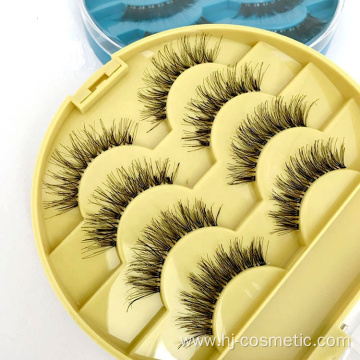 Factory Direct Supply 4 pairs fluffy Eyelashes sets Wholesale Cheap false Eyelashes Mink Natural Looking 3D Mink Eyelashes